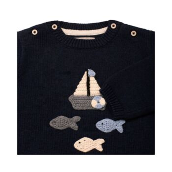'Row, Row, Row Your Boat' Baby Sweater Set, 4 of 4