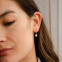 Confetti Birthstone Personalised Hoop Charm Earrings, thumbnail 3 of 12