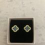 Black Clover Stud Earrings, thumbnail 2 of 6