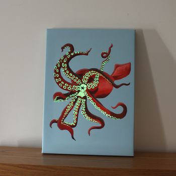 Squid Glow In The Dark Canvas, 2 of 6