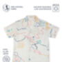 Voyager Trails Printed Cotton Shirt With Cuban Collar And Embroidery, Off White, thumbnail 2 of 7