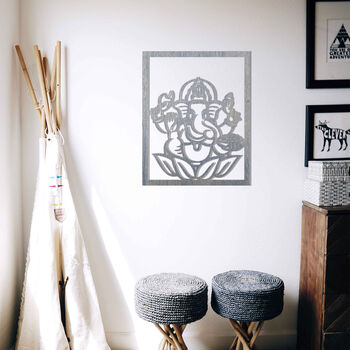 Wooden Ganesha Elephant Modern Art For Home Room, 7 of 12