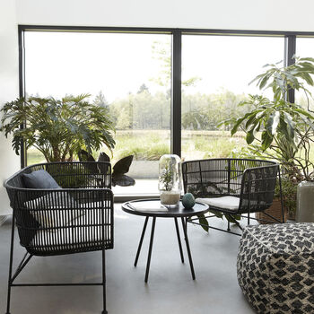 Cocoon Black Rattan Chair, 8 of 8