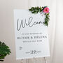 Scattered Hearts Personalised Wedding Welcome Sign, thumbnail 2 of 4
