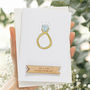 Personalised Illustrated Ring Engagement Card, thumbnail 1 of 3
