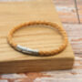 Mens Braided Cork With Personalised Stainless Steel Clasp, thumbnail 4 of 9
