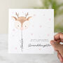 Personalised Deer Christmas Granddaughter Card, thumbnail 1 of 3