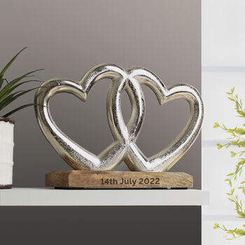 Personalised Double Heart Ornament, 4 of 5