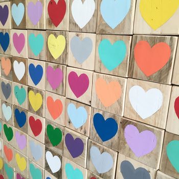 100 Hearts, Reclaimed Wood Mosaic, 3 of 3