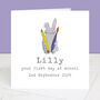 First Day Of School Personalised Bunny Card, thumbnail 1 of 4