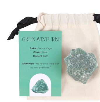 Raw Aventurine Healing Crystal Gift Set Virgo, 2 of 5