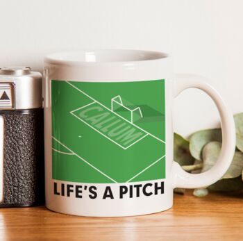 Personalised Life's A Pitch Mug, 2 of 2