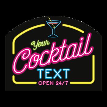 Neon Cocktail Bar. Personalised Bar Sign, 3 of 10