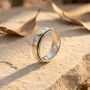 Golden Heart Handmade Silver Spinner Ring Hammered Band, thumbnail 1 of 3