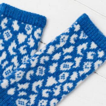 Bright Leopard Knitted Wrist Warmers, 6 of 10