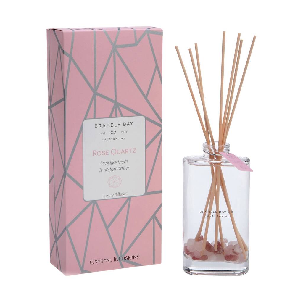 Rose Quartz Crystal Infusions Scented Reed Diffuser By Rinkit