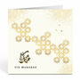 Eid Mubarak Card Geometric Pattern In Cream And Black, thumbnail 1 of 3