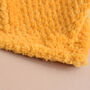 Personalised Mustard Honeycomb Baby Blanket, thumbnail 4 of 7