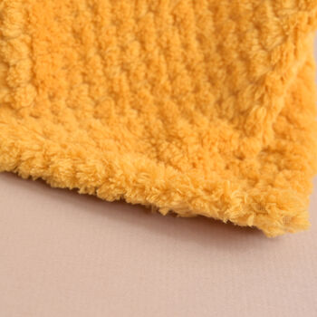 Personalised Mustard Honeycomb Baby Blanket, 4 of 7