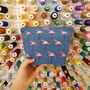Embroidered Flamingo Cotton Make Up Bag, thumbnail 5 of 11