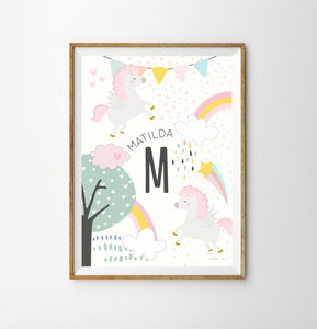 Baby Room And Nursery Decor Ideas Notonthehighstreet Magical Unicorn Children S Nursery Print