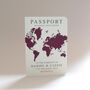 World Map Passport Wedding Invitation, thumbnail 4 of 12