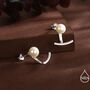 Sterling Silver Natural Freshwater Pearl And Bar Jacket Earrings, thumbnail 7 of 12