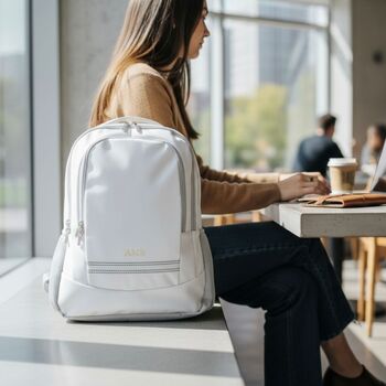 Personalised T20 White Cricket Backpack, 8 of 10