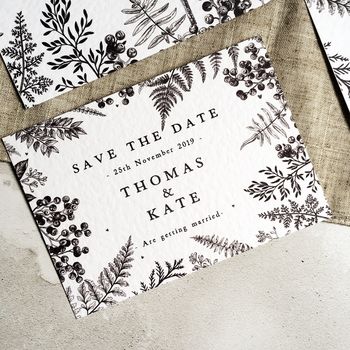 Woodland Fern Wedding Invitation Set, 3 of 12