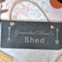 Personalised Shed Slate Sign, thumbnail 2 of 5