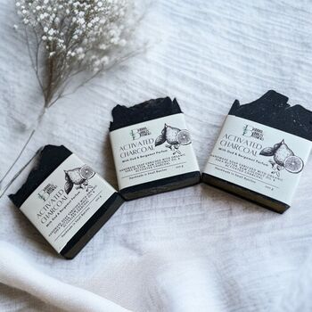 Soap Bar With Exfoliating Activated Charcoal, Oud And Bergamot, 3 of 6