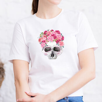 Flower Skull Printed Tshirt, 2 of 5