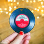 Personalised Vinyl Record Christmas Tree Decoration, thumbnail 4 of 5