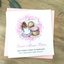 Beatrix Potter New Baby Or Christening Card Pink, thumbnail 1 of 3
