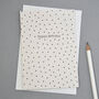 Happy Birthday Card With Black Dots On Cream, thumbnail 1 of 2