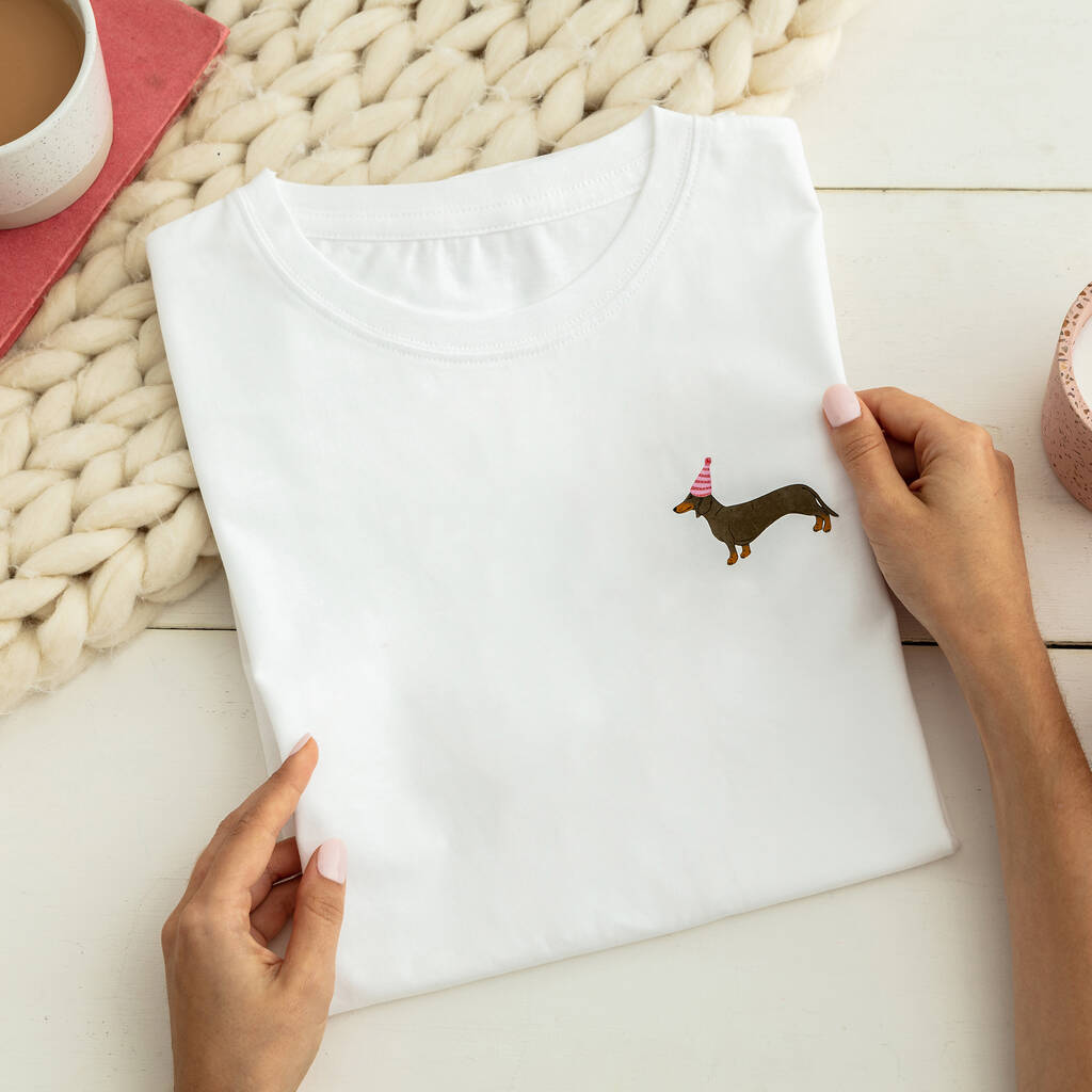 Personalised Dog Breed Cotton T Shirt By Florence and Ottie