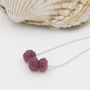 Sterling Silver And Ruby Necklace July Birthstone, thumbnail 2 of 5