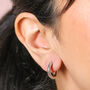 Stainless Steel Huggie Hoop Earrings, thumbnail 2 of 8