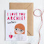 Personalised Kids Valentine's Portrait Card, thumbnail 6 of 6
