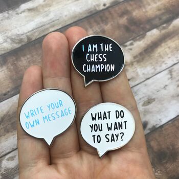 Personalised Design Your Speech Bubble Enamel Pin, 2 of 7