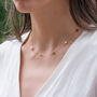Dainty Tourmaline Garnet And Pearls Chain Necklace, thumbnail 1 of 11