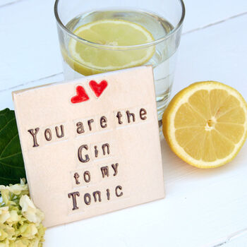 Gin To My Tonic Ceramic Coaster, 3 of 6