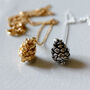 Baby Pine Cone Necklace Gold/Silver, thumbnail 3 of 11