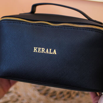 Personalised Open Flat Make Up Travel Case Bag For Her, 12 of 12