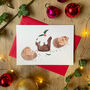Woodland Christmas: Stuffed Hedgehogs Christmas Card, thumbnail 1 of 9