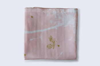 Contemporary Dandelion Baby Muslin Blanket, 4 of 4