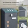 Wall Mounted Post Box With Lock And Nameplate, thumbnail 3 of 7