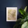 Personalised Vintage Map Framed Print, thumbnail 4 of 6