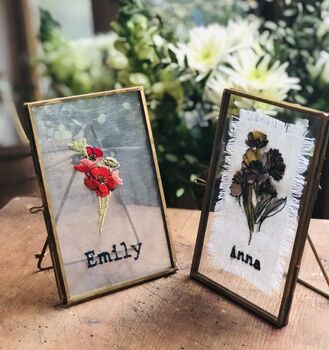 Personalised Birth Flower In A Frame Letter Box Gift, 6 of 8