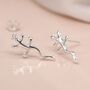 Sterling Silver Gecko Stud Earrings, thumbnail 2 of 10